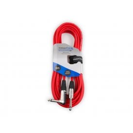 6.35mm Mono Jack Plug - 6.35mm Right Angled Mono Jack Plug Instrument Cable - Overall Cable Diameter 6.5mm 
