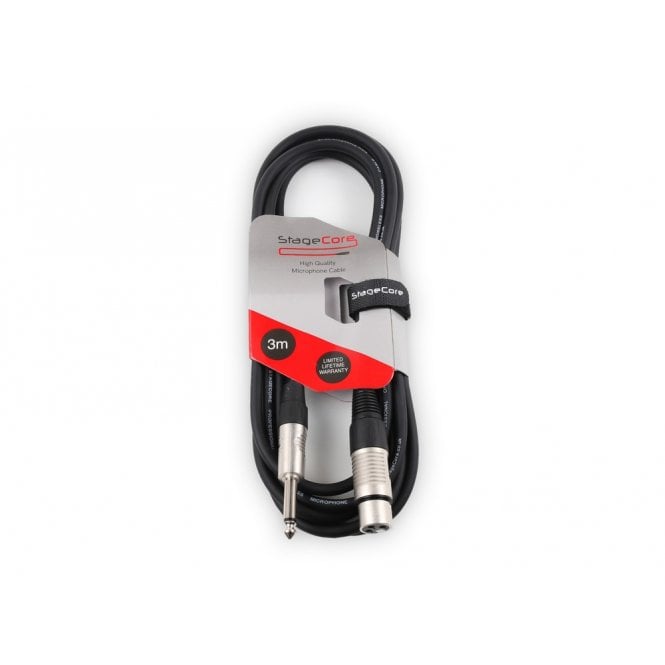 STAGECORE Female XLR - 6.35mm Mono Jack Connector (various lengths)