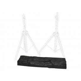 Pair of White Speaker Stands and Bag (steel)