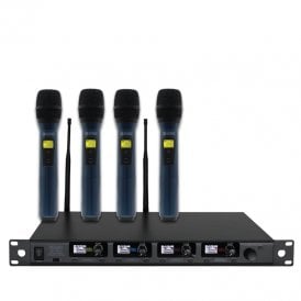 W audio 800H Quad handheld UHF Radio microphone system.