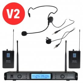DTM 600 Twin Beltpack Diversity System (606.0Mhz-614.0Mhz) V2 Software