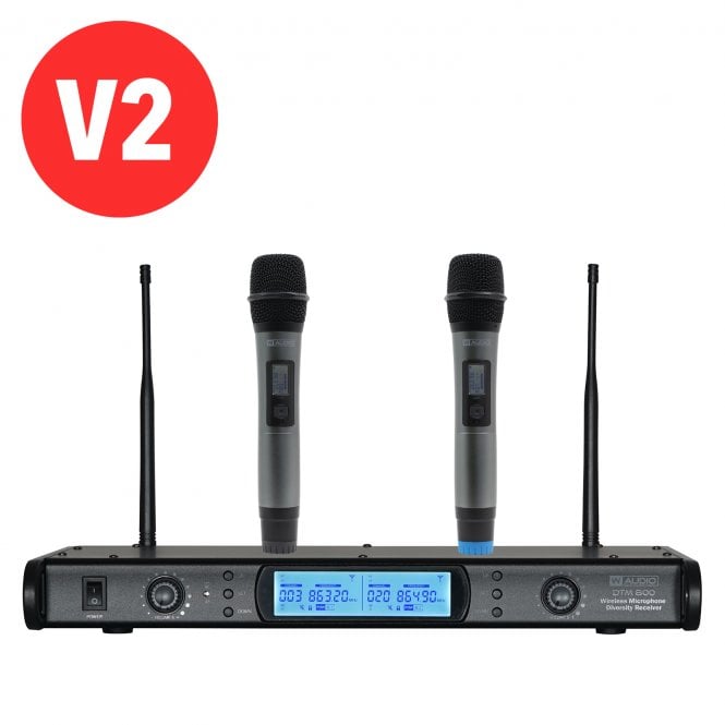 W Audio DTM 800H Twin Handheld Diversity System (863.0Mhz-865.0Mhz) V2 Software
