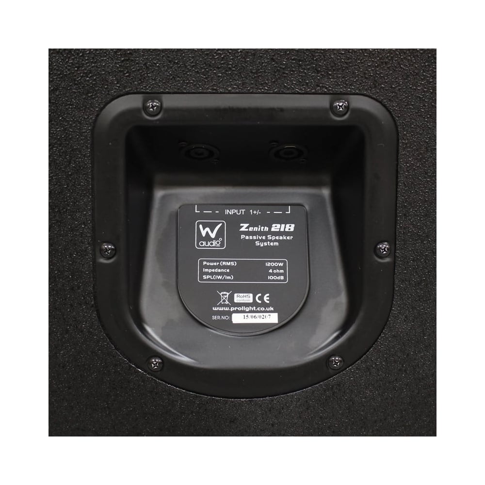 W Audio Zenith S218 MKII Bass Enclosure - Sound from Phase One UK